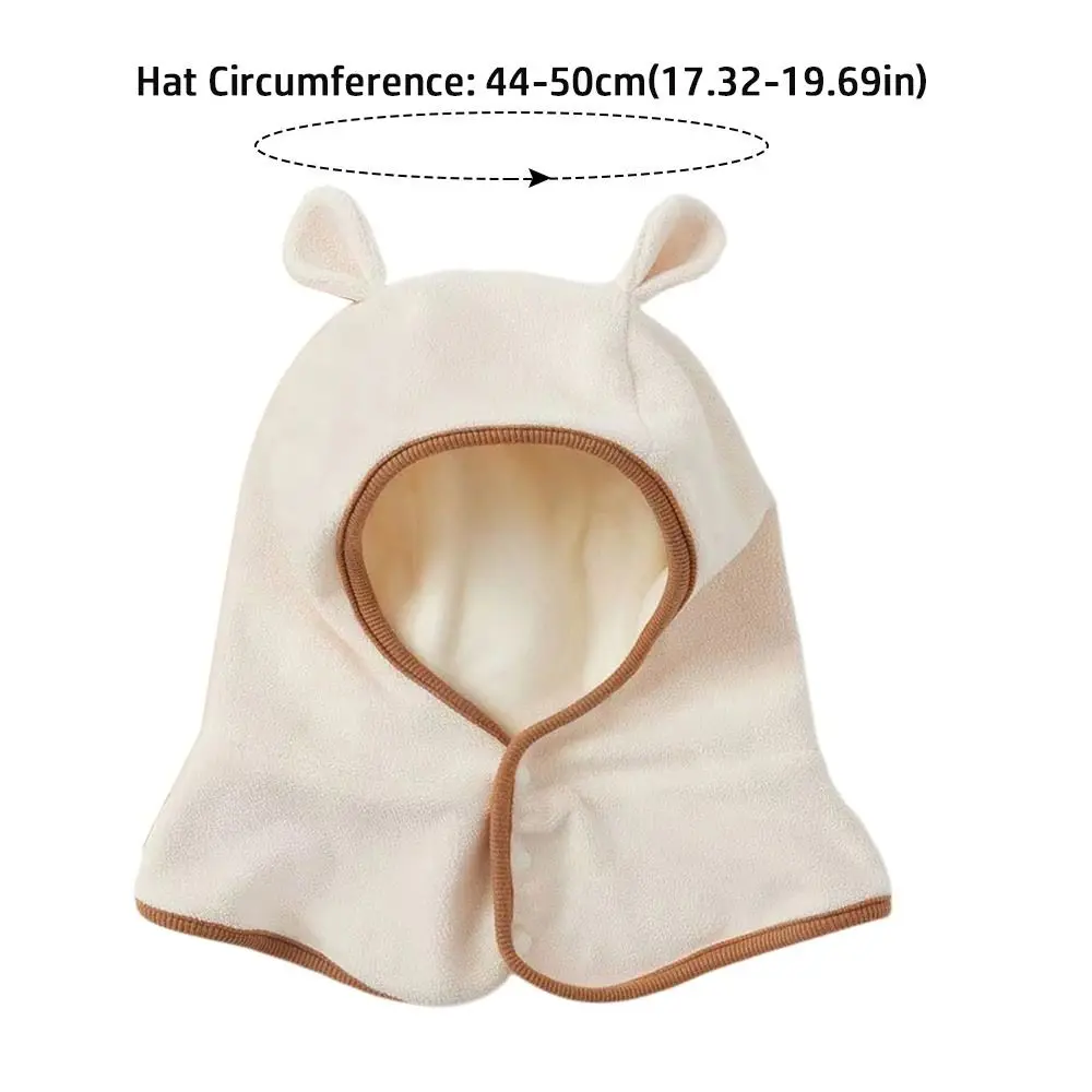Polar Fleece Newborn Baby Hat Scarf Set Coldproof Windproof Beanie