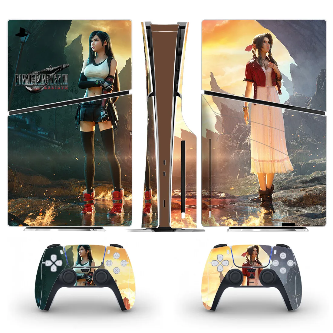Final Fantasy Rebirth Ps5 Slim Disc Skin Sticker Protector Decalcomania Cover Per Controller Console Ps5 Slim Disk Sticker Vinyl