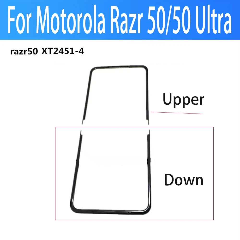 Motorola Razr 40 ultra xt2321 Razr 50/50 Ultra 용 버클 중간 고무 패드가있는 브래킷 LCD 프레임 베젤 스크린 스탠드