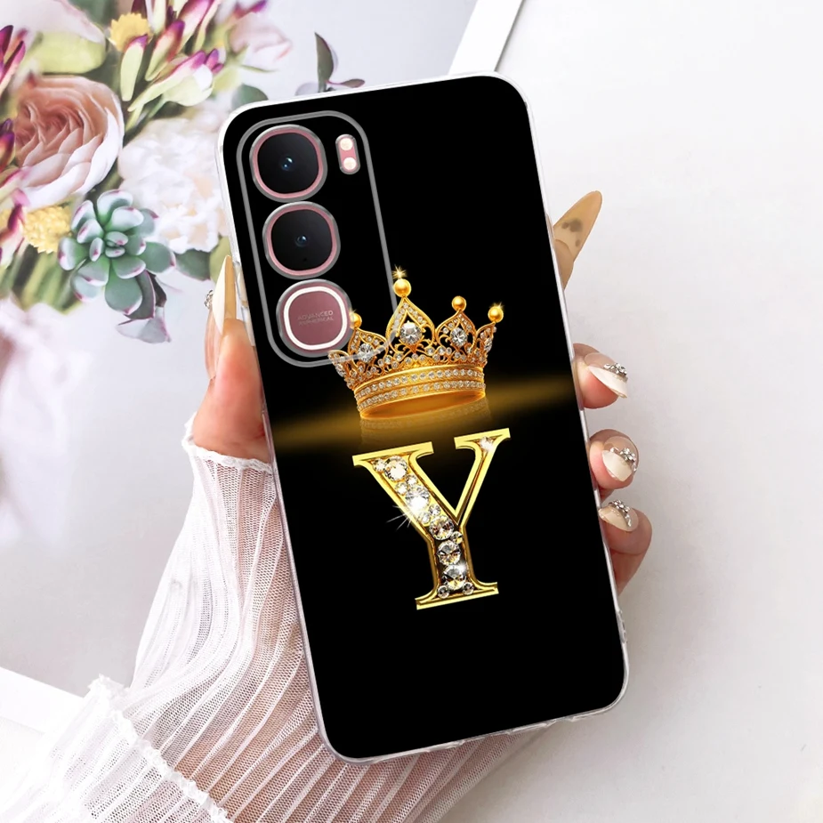 Crown Letters Soft Silicone Slim Phone Case - Elegant Design