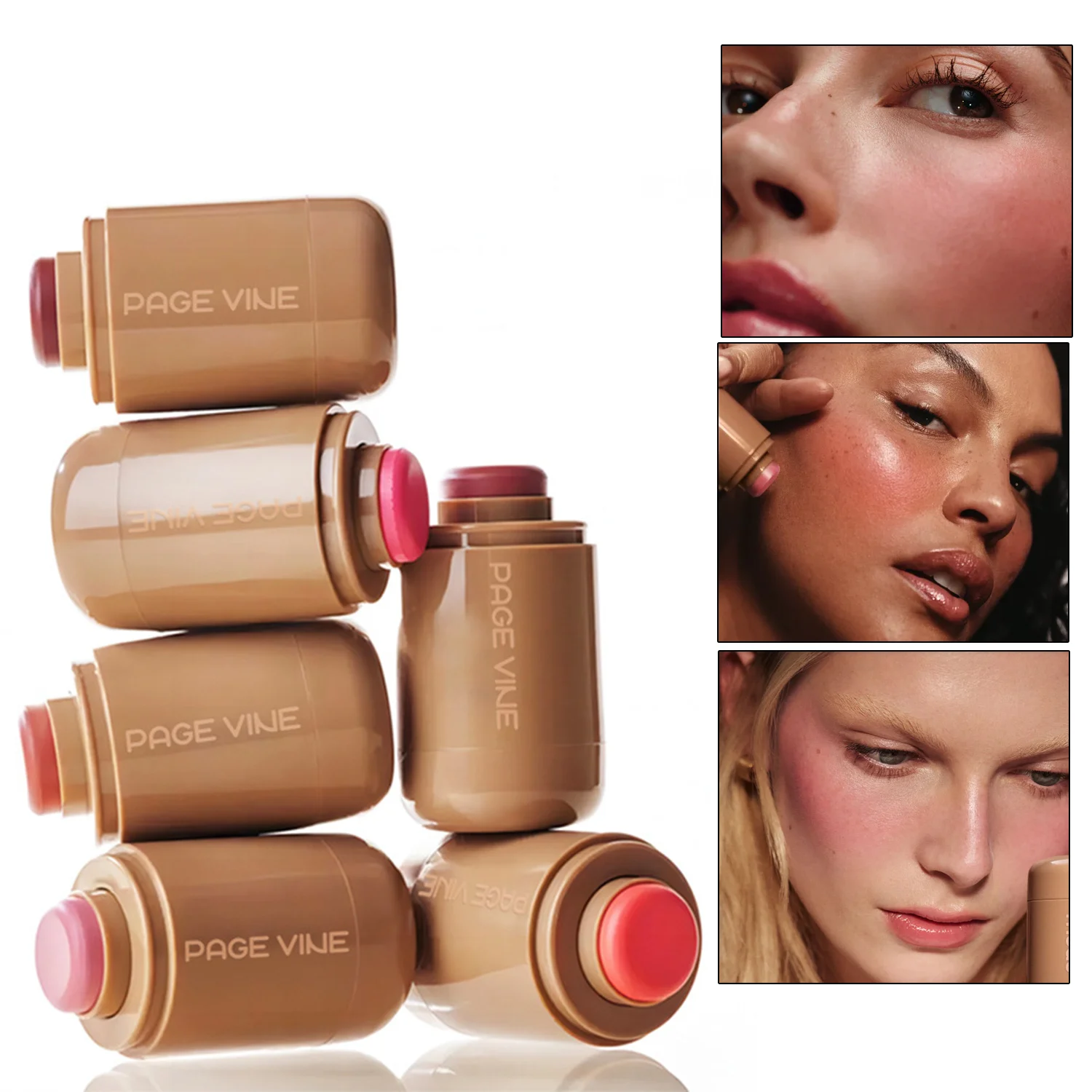 Blush Stick 6 Colors Lip & Cheek Highlighter