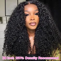 Crépus bouclés perruques 13x6 HD dentelle frontale perruque sans colle cheveux humains 4C Afro bouclés dentelle avant perruques de cheveux humains 4x4 HD dentelle fermeture perruques 3