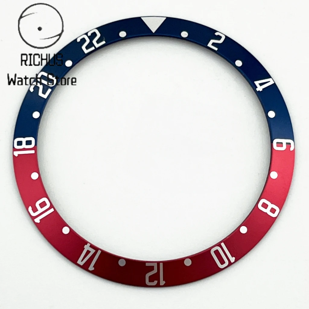 Premium High-Quality Aluminum Watch Bezel Insert – GMT Design, 39.5mm x 32.5mm