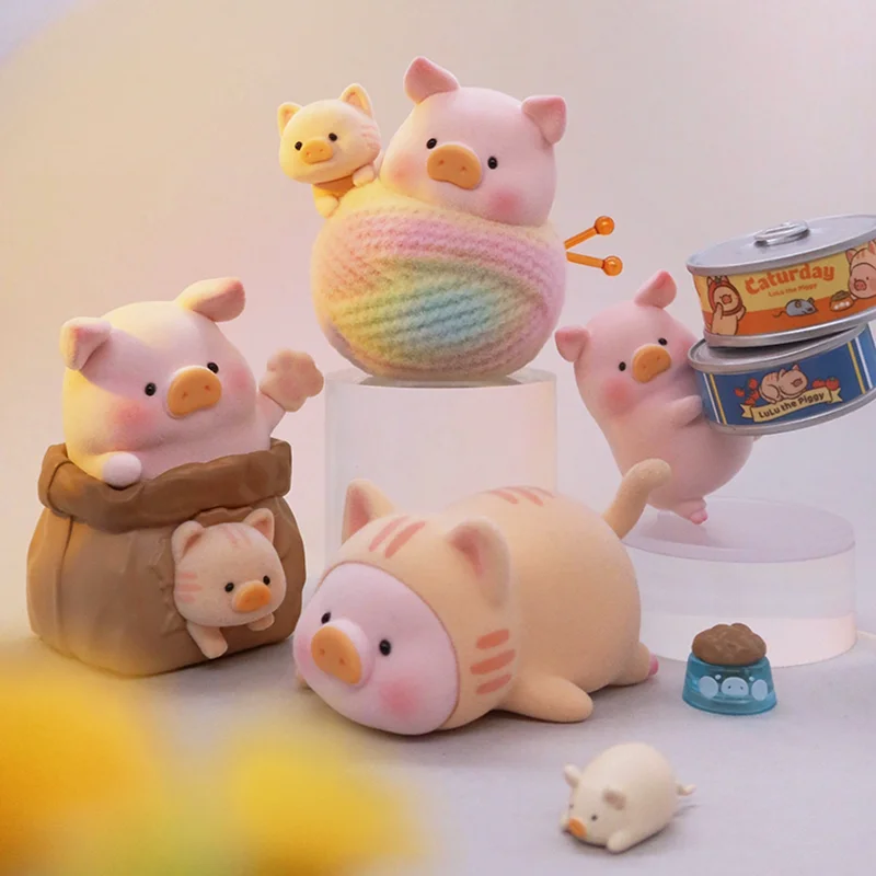 LuLu The Piggy Caturday 미스터리 박스, Caja Misterios 귀여운 블라인드 박스 장난감, 귀여운 액션 피규어, 소장용 모델, 어린이 서프라이즈 선물