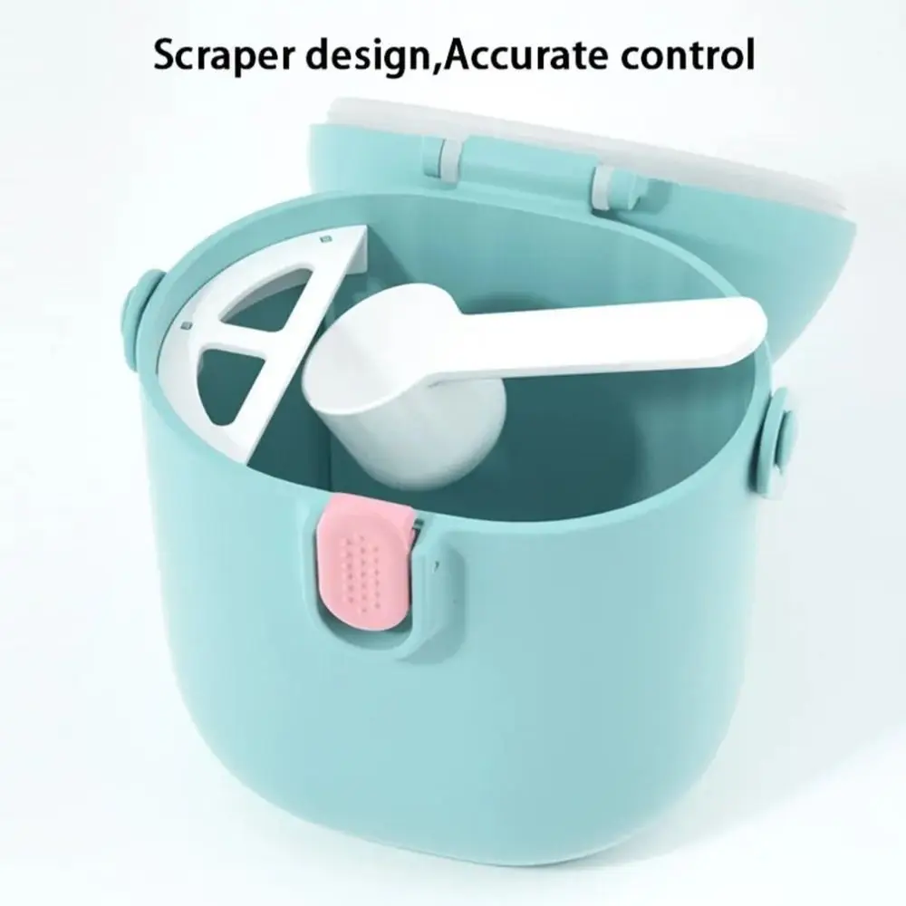 Portable Infant Milk Powder Box Large-Capacity BPA Free Baby Food Storage Box Spoon Separation Sealed Storage