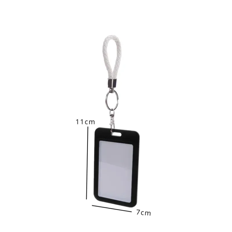 id card case 1Pc Macaron Bus ID Card Protective Cover Cases Student Meat Keyring Card Campus Access Door Credit Holder Bag Set Key Chain