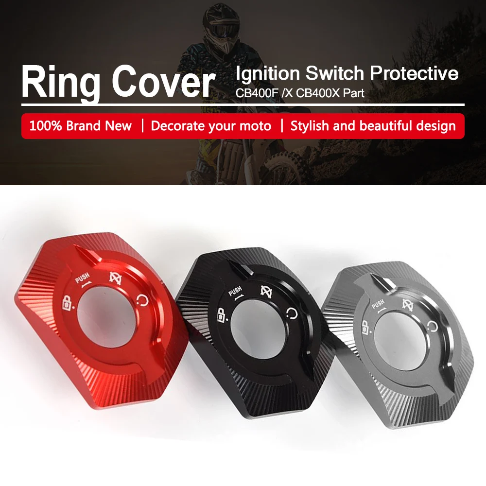 

Motorcycle Ring Cover Ignition Switch Protective Cover Decorative Cover Electric Door Trim Cover For Honda CB400F /X CB400X Part