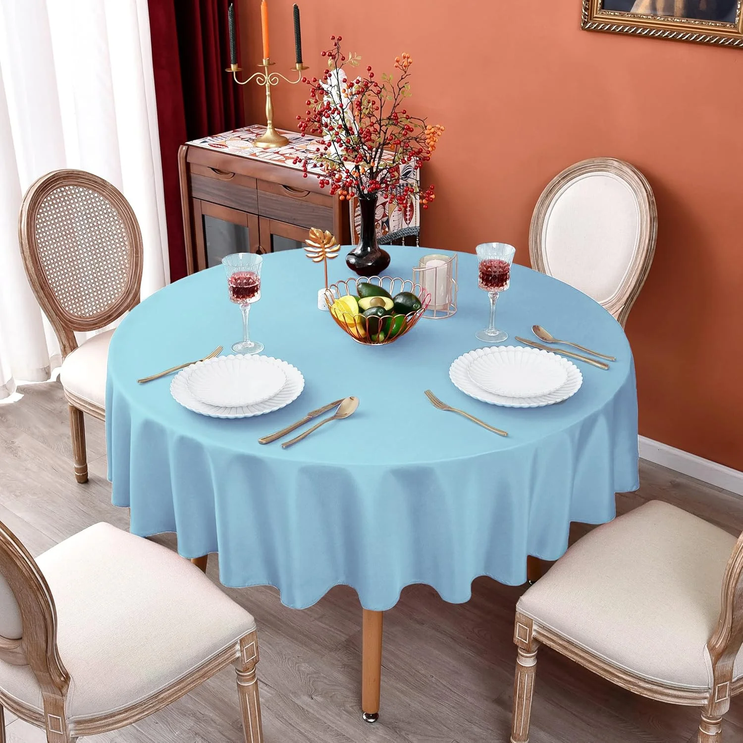 Round Satin Tablecloth Bright Smooth Silk Wedding Table Cover Christmas Decoration Banquet Anniversary Dining Party Table Decor table cloth rectangular tablecloth disposable tablecloth tarot card table cloth leather table cloth tarot tablecloth