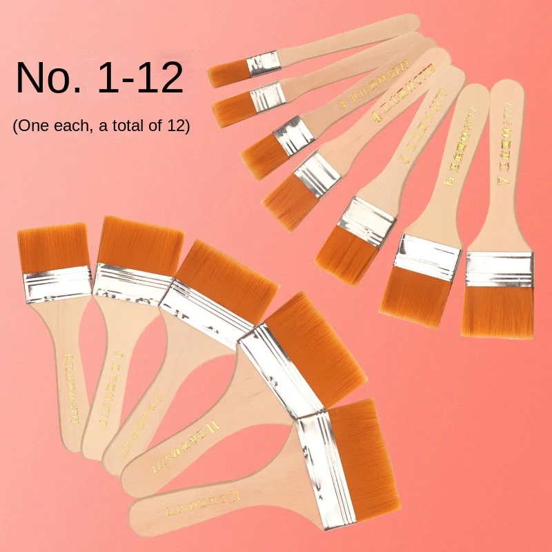 Paint Brushes 12 Pcs/Set for Acrylic Oil Drawing