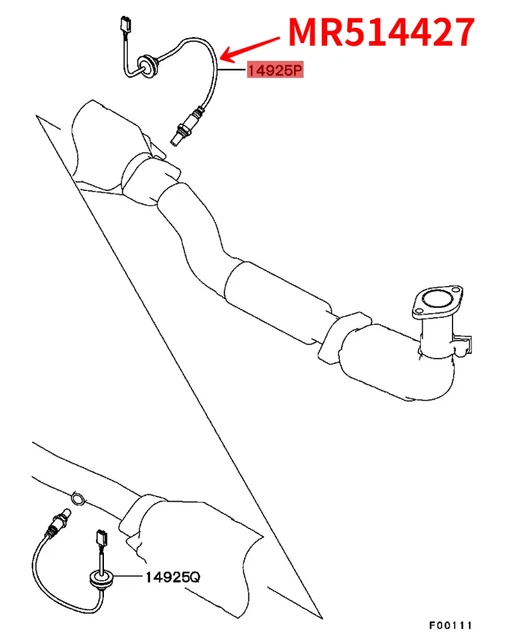 Original New MR514427 1588A002 1588A005 Oxygen Sensor O2 Sensor For  Mitsubishi Lancer 2000-2013 1.3L 1.5L 1.6L Colt Outlander