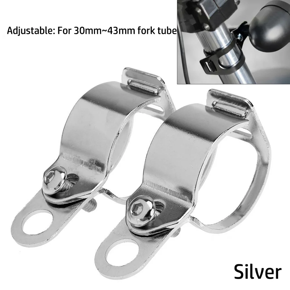 2pc Motorcycle Turn Signal Light Mount Bracket 30-43mm For Motorcycle Auxiliary Headlights Moto Custom