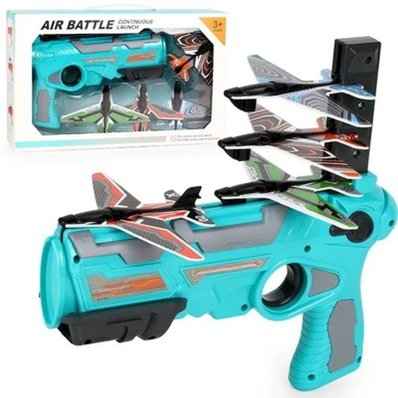 Airplane Launcher Bubble Catapult Plane Toy Airplane Toys for Kids plane Catapult Gun Shooting Game Toys Outdoor Sport Toys