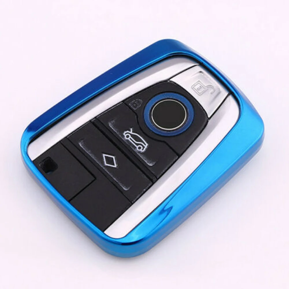 

1Pcs Key Case Holder Cover Soft Smart Remote Key Fob Case Cover Shell Protector For BMW I3 I8Series Silver/pink/red/purple/blue