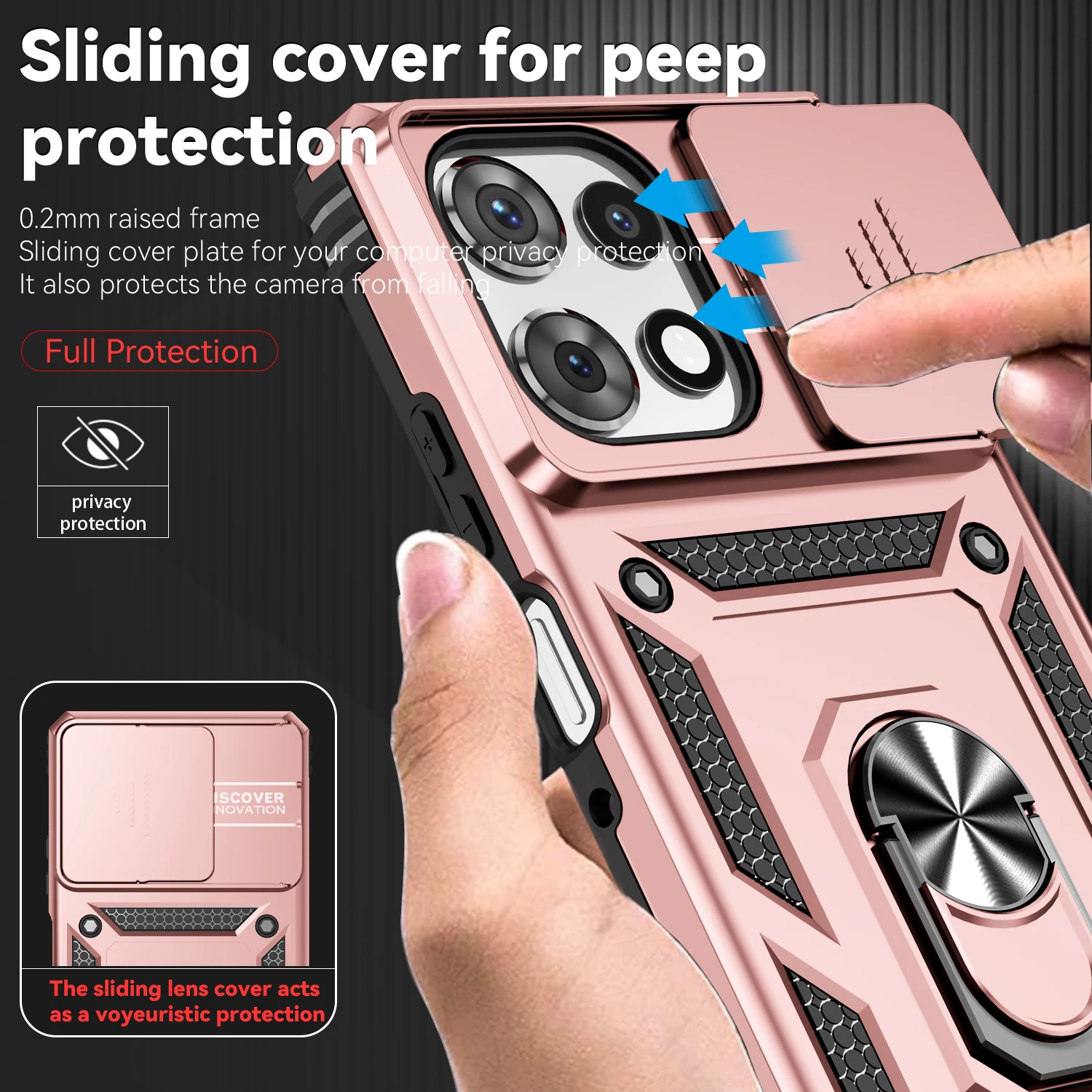 Anti-Drop Magnetic Ring Stand Phone Case with Car Mount Capability