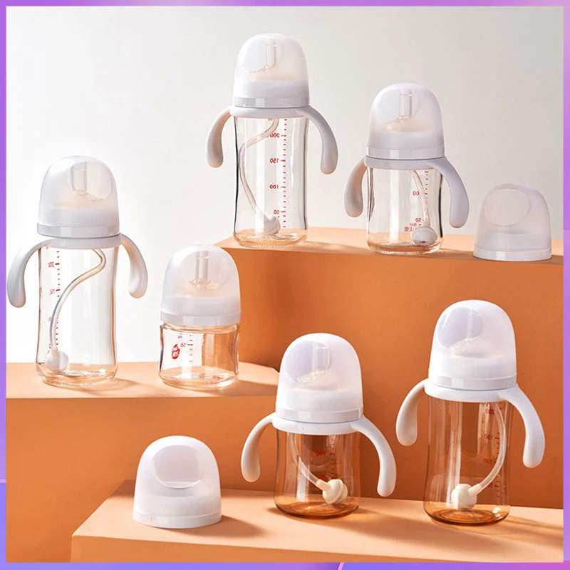 For Pigeon 3 Wide Bottle Accessories Nipple Handle Gravity Ball Straw Set