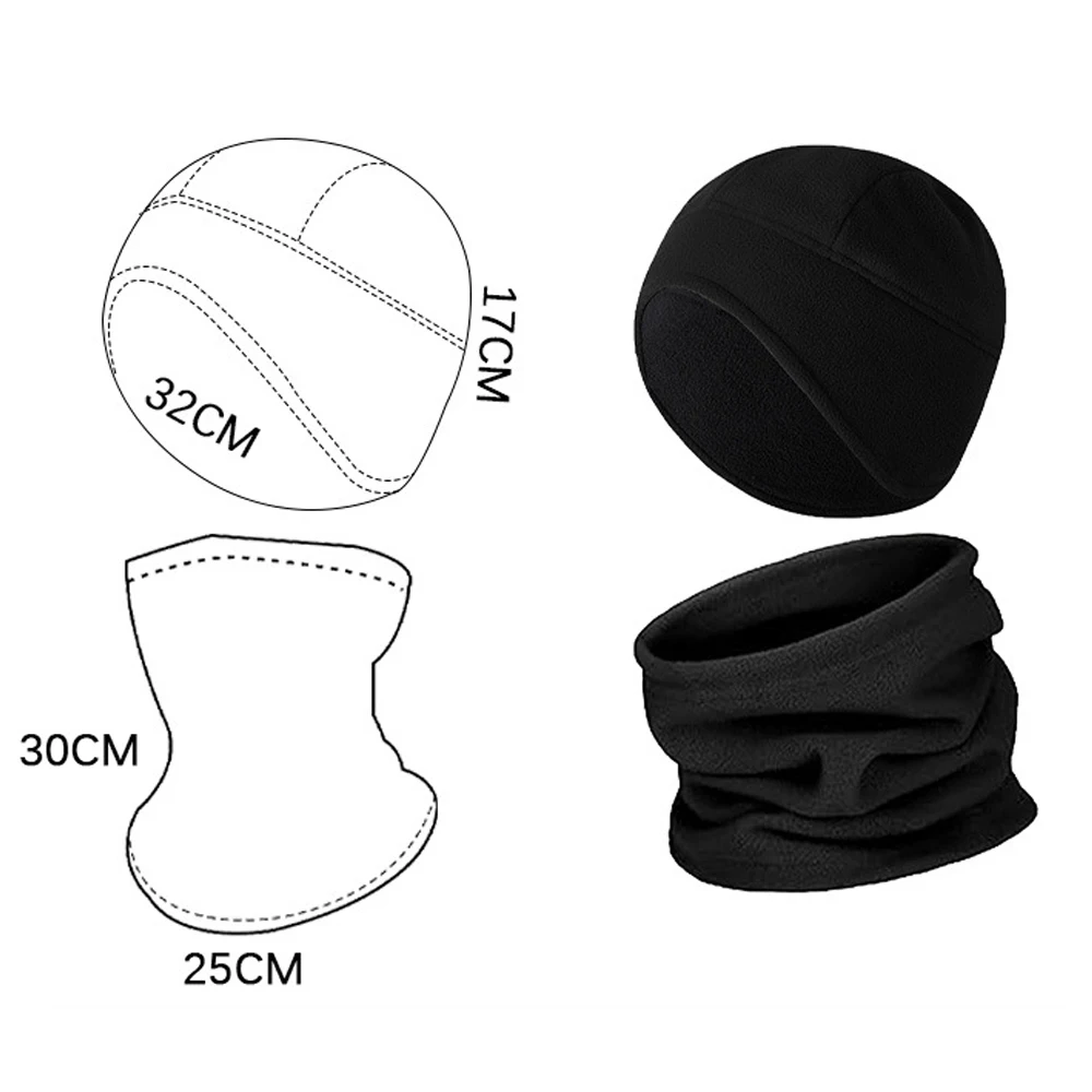 LIXADA Winter Beanie Hat Scarf Set Windproof Ski Skull Cap Neck Warmer Gaiter Face Scarf for Winter Outdoor Activities 4