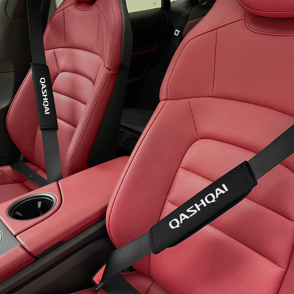 Seat Belt Cover 2Pcs Car Seat Belt Cover Shoulder Protection Pads for Nissan Qashqai j10 2013 2011 2014 J11 Car Accessories Interior