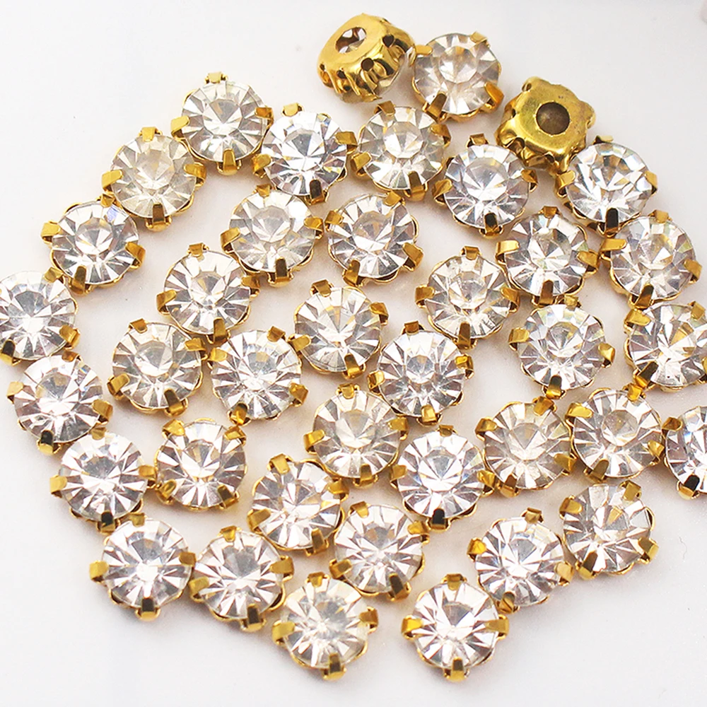 Shimmering Crystal Glass Silver Rhinestones for DIY Clothing and Fabric Crafting