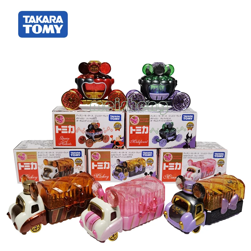 TAKARA TOMY TOMICA Gem Road ALICE Minnie Red Queen Dumbo Cinderella Alloy Diecast Metal Car Vehicle Toys Gifts Collect Ornaments