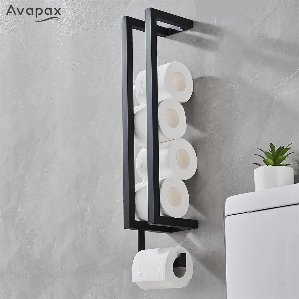 블랙 듀얼 사용 스테인레스 스틸 벽걸이 형 욕실 선반 호텔 욕실 수건 롤 종이 랙 수건 선반 화장지 홀더