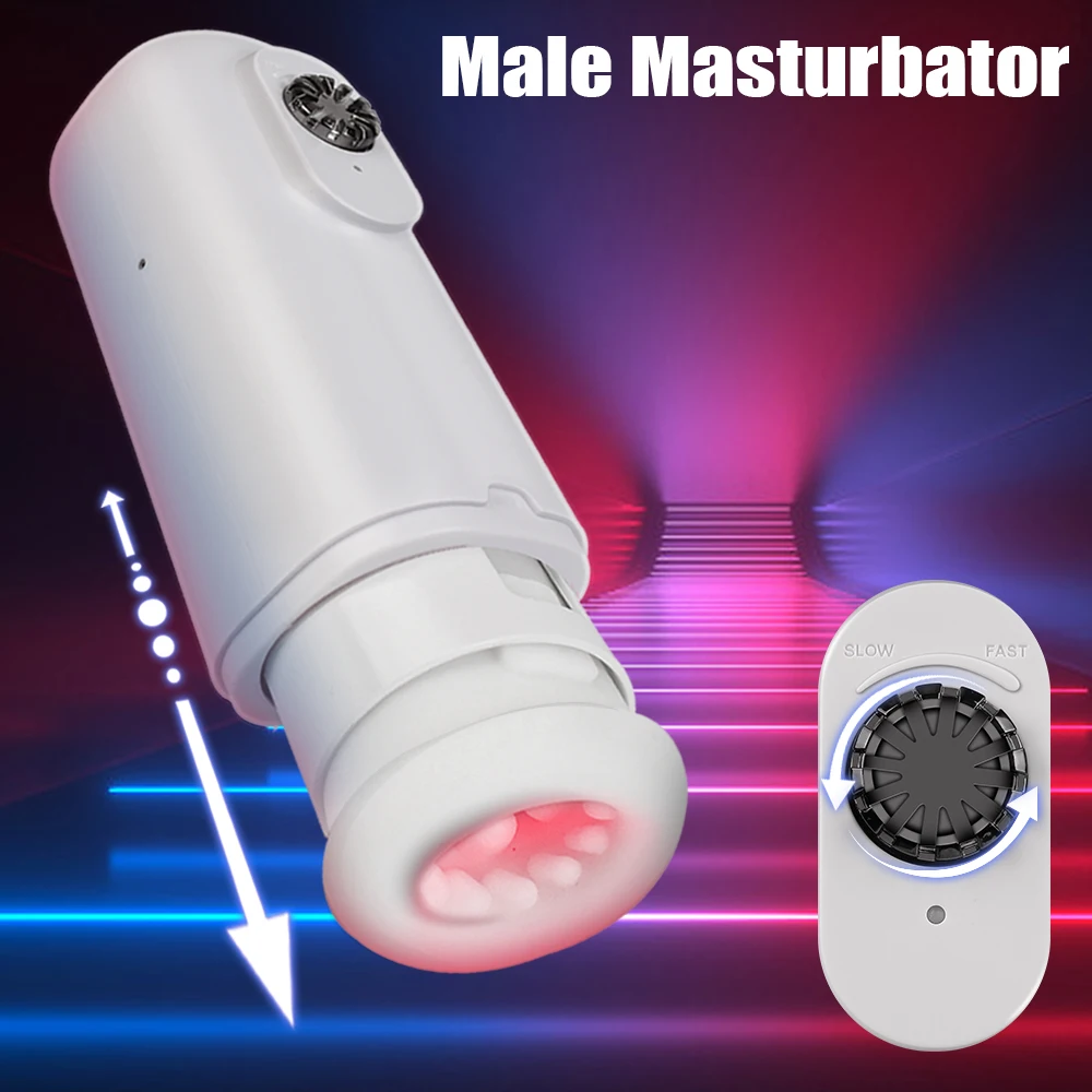 Masturbatore maschile vero figa stimolare glande massaggiatore automatico telescopico vibratore ritardo trainer_voghion.com
