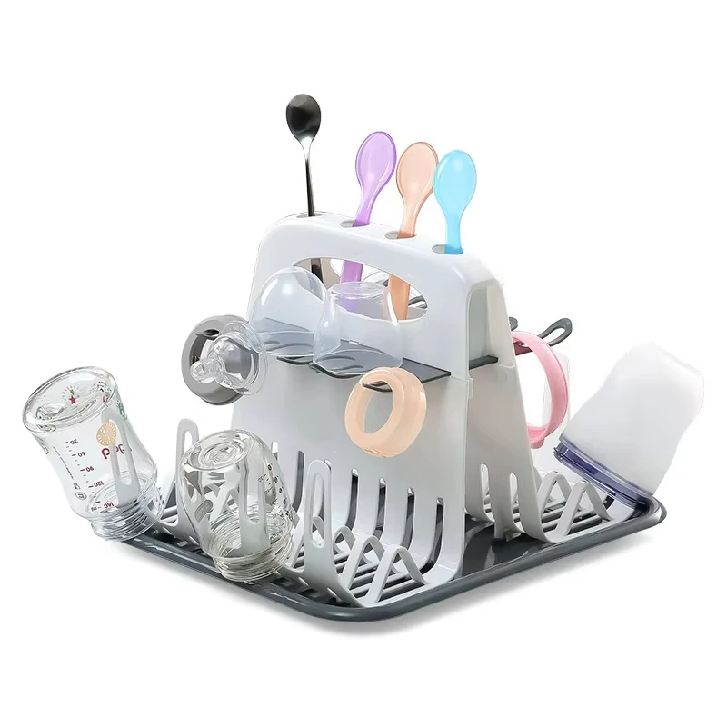 Baby Bottle Drying Rack Baby Feeding Accessories Nipple Bottle Drainer Storage Holder with Tray Dryer Drying Racks