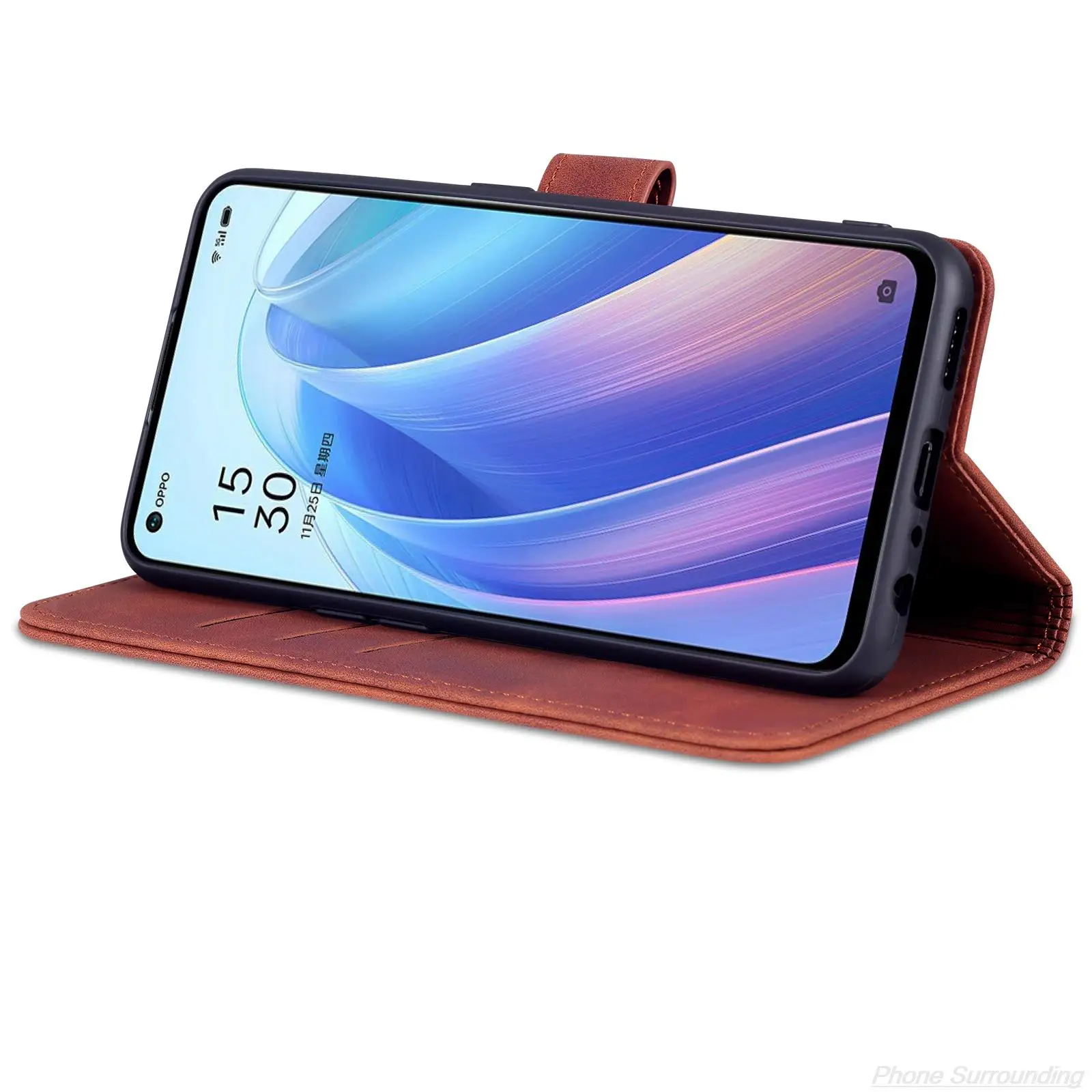 Premium PU Leather Flip Card Holder Wallet Case - Elegant Holster Phone Cover