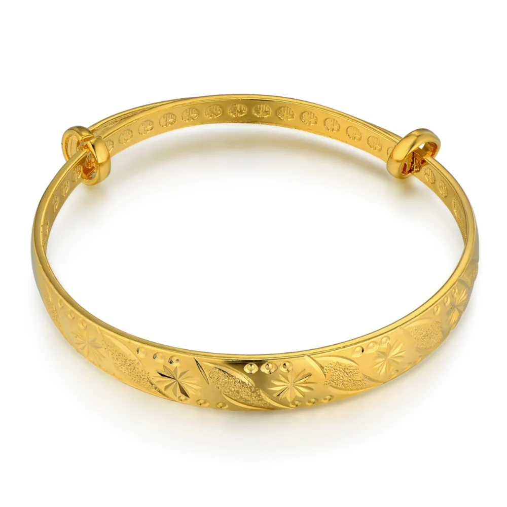 9 Style Punk Gold Silver Color Bracelets for Women Streetwear Goth Round Flower CZ Metal Open Bangle Fashion Jewelry Gifts 5