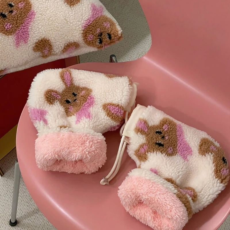 Kids Stroller Hand Muffs Windproof Cartoon Pattern Outdoor Sports Mittens Scooter Accessory Winter