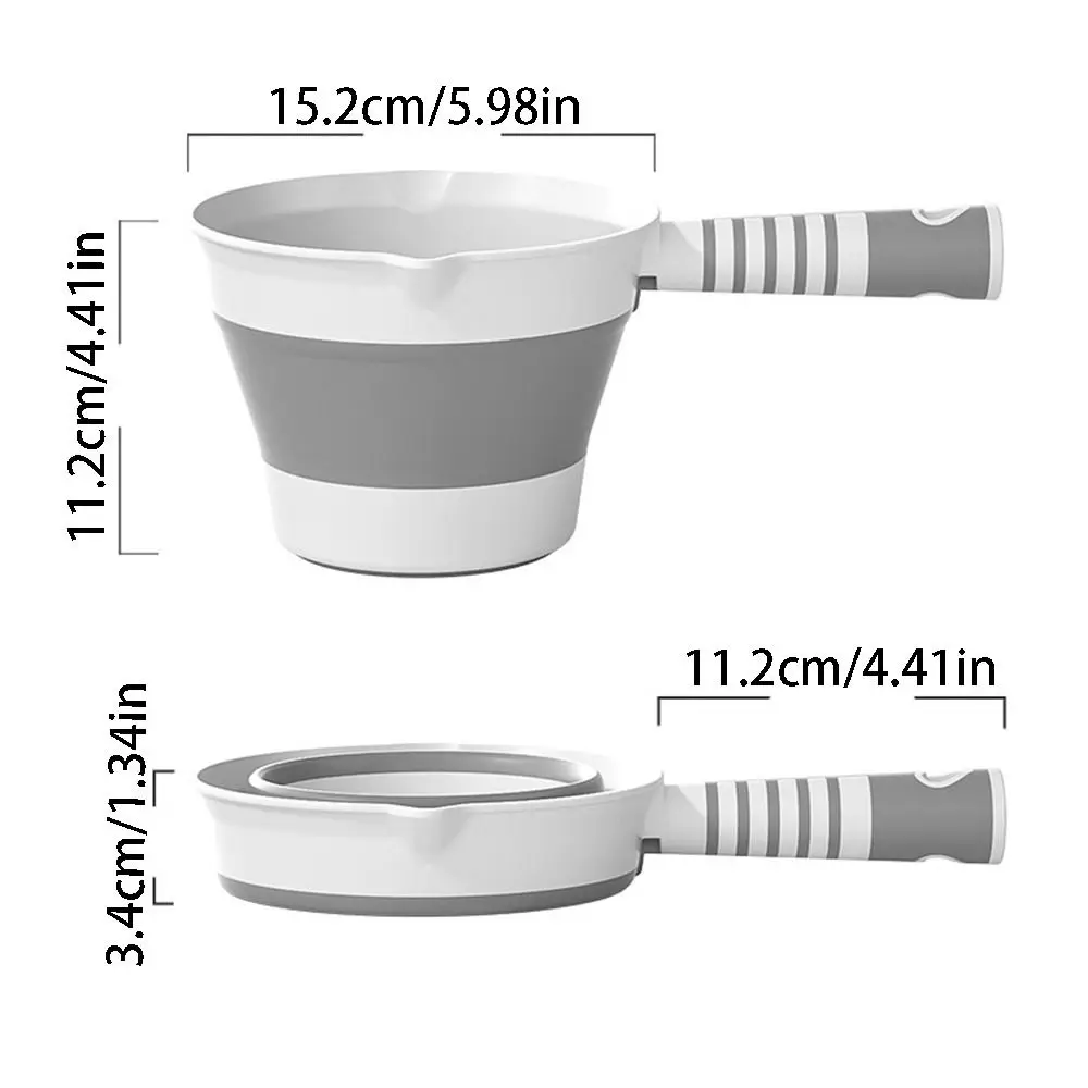 Convenient Creative Folding Water Scoop Large Suspensible Collapsible Bath Scoop Portable Thickened Water Dipper Household