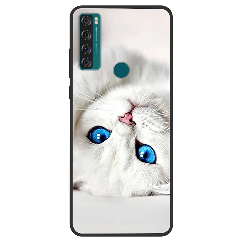 Space Painted Black Silicone TPU Case - Protective Shell Cover