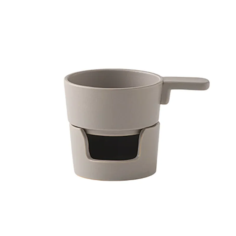 Ceramic Fondue Pot Swiss Cheese Ice Cream Chocolate Melting Hotpot Porcelain DIY Fondue Set Butter Melter Cup 200ml Small Warmer