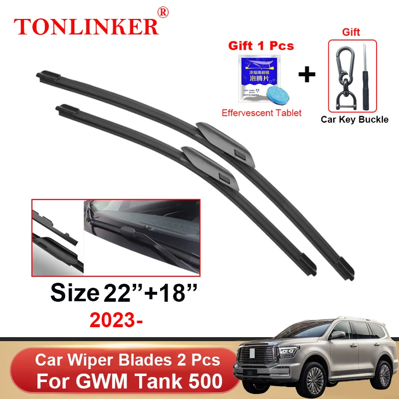 TONLINKER Wischer Klingen Für GWM TANK 500 SUV 2023 3,0 T BEI 4WD Auto  Zubehör Frontscheibe Wischer Klinge Pinsel cutter Waren - AliExpress