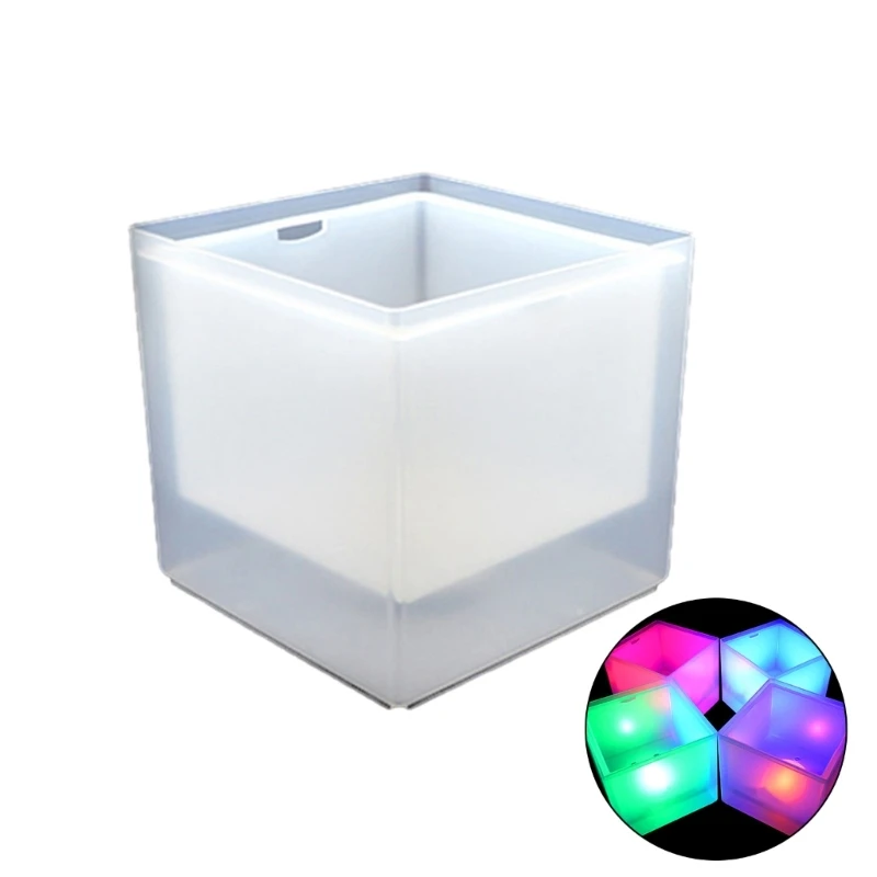 LED Ice Bucket Luminescent Ice Glowing Kegs Champagne Buckets Perfect for Cocktails Beer and Refreshing Drinks
