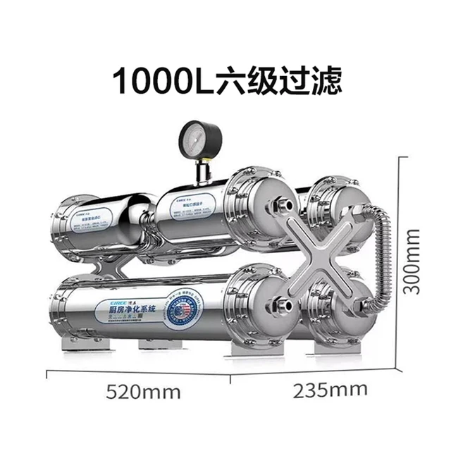 Yili เครื่องกรองน้ําเชิงพาณิชย์สําหรับห้องครัวหน้าแรกระบบกรองการดื่มโดยตรงสแตนเลสไหลสูง 3