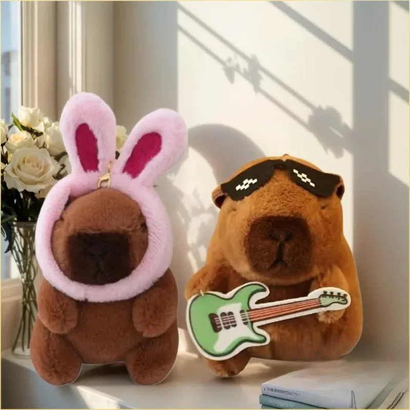 Cute Capybara Plush Doll Keychain Toy for Kids