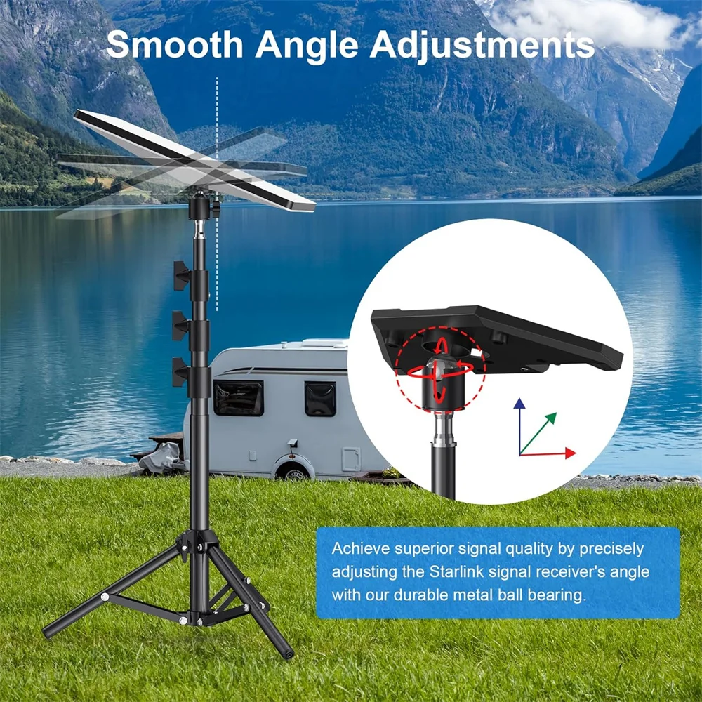 Starlink Mini Tripod Mount Height Tilt Starlink Internet Kit Satellite Pole Mounting Compatible Mini Pipe Adapter Mini(V4) Dish starlink mounting kit