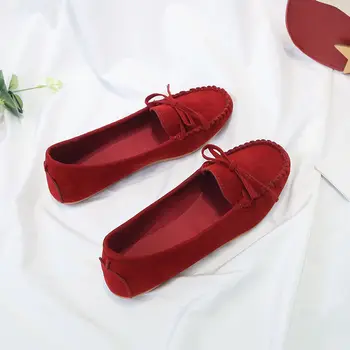 Fashion Women Shoes Slip on Loafers for Ballet Flats Women Suede Casual Sneakers Zapatos Mujer Flat Shoes for Mom Shoes autumn 1