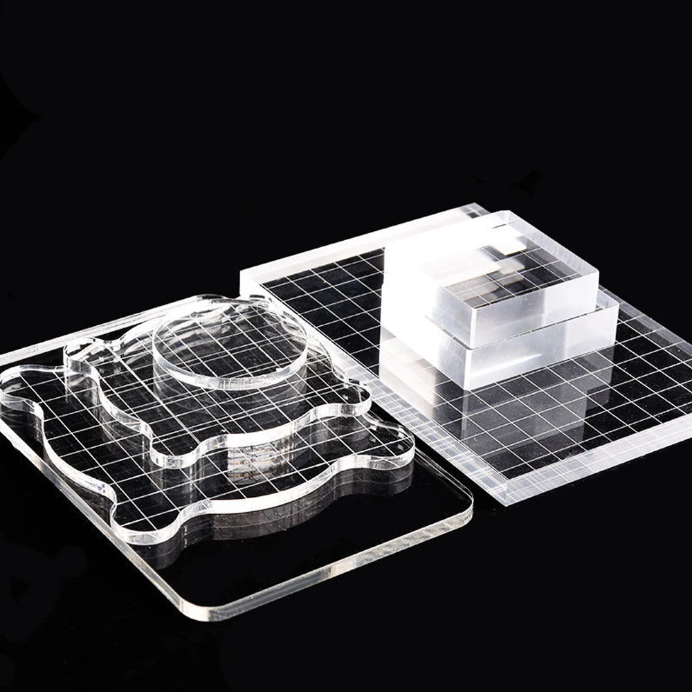 Fai Da Te Clear Seal Stamp Block High Trasparente Acrilico Block Pad Tool Per Fai Da Te Fatto A Mano Scrapbooking Photo Album Decorazione Forniture