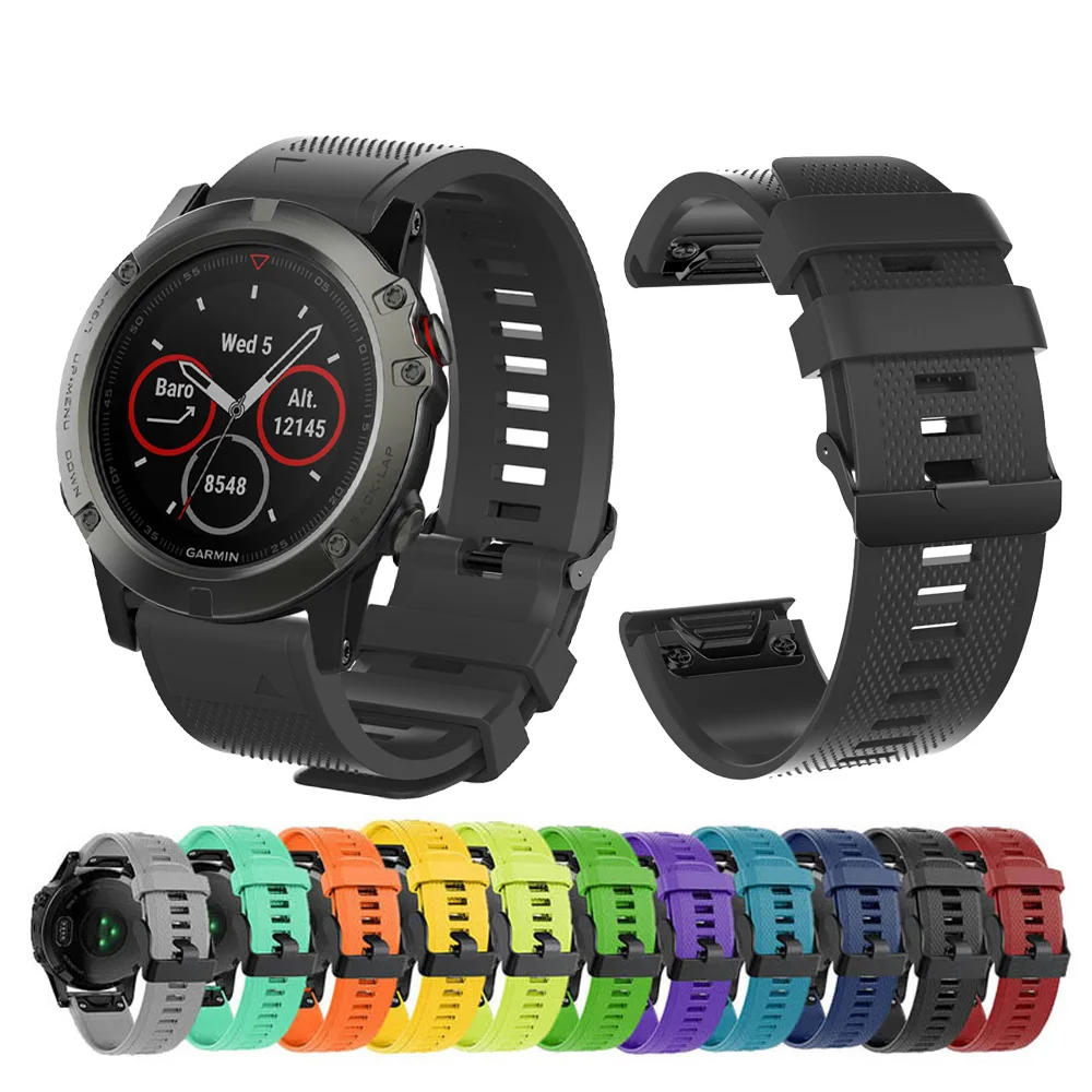 22mm Silicone Quick Fit Watch Band For Fenix 7 Strap For Garmin