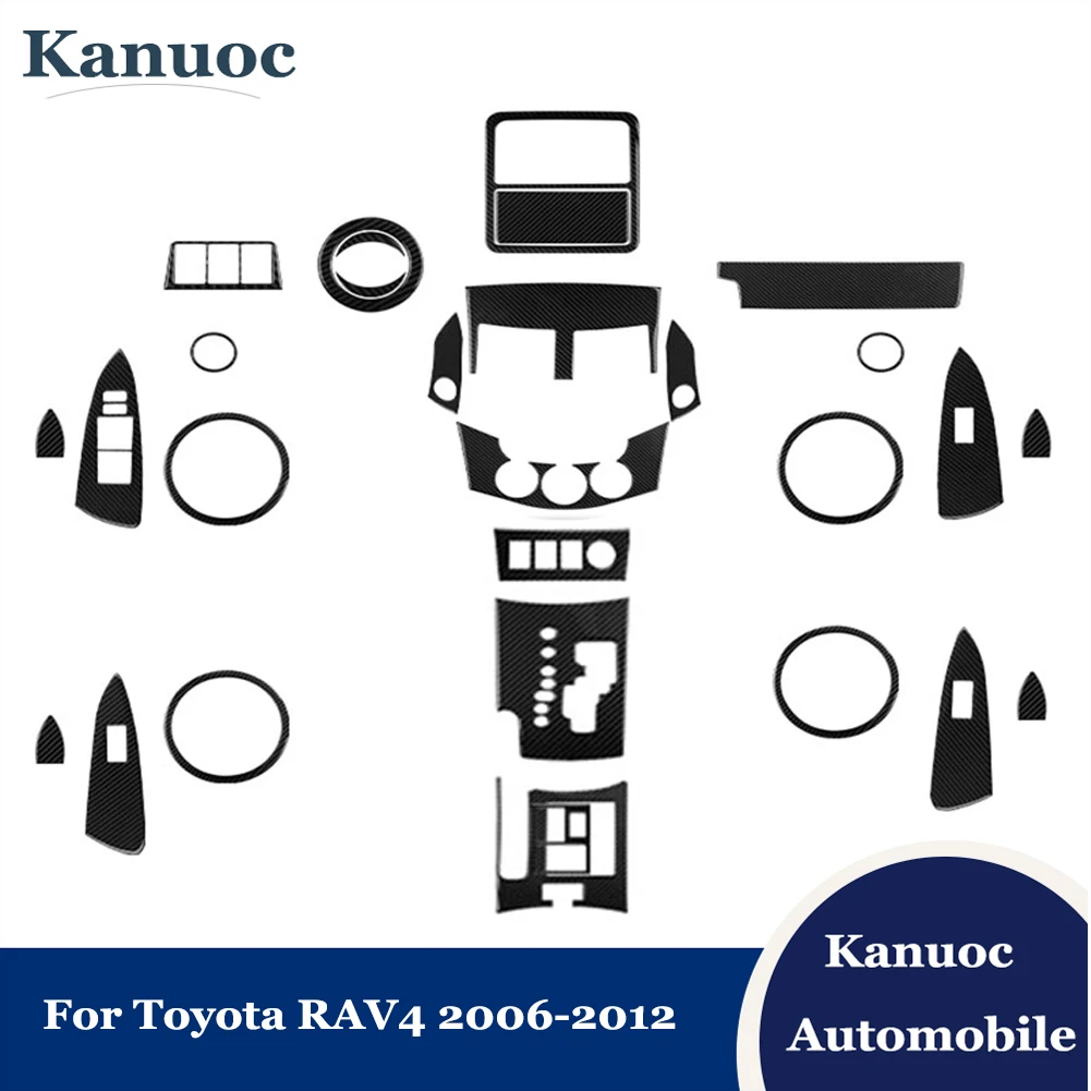 Carbon Fiber Dashboard Abdeckung Für Toyota RAV4 2006-2012 - Innenraum Verkleidung LHD