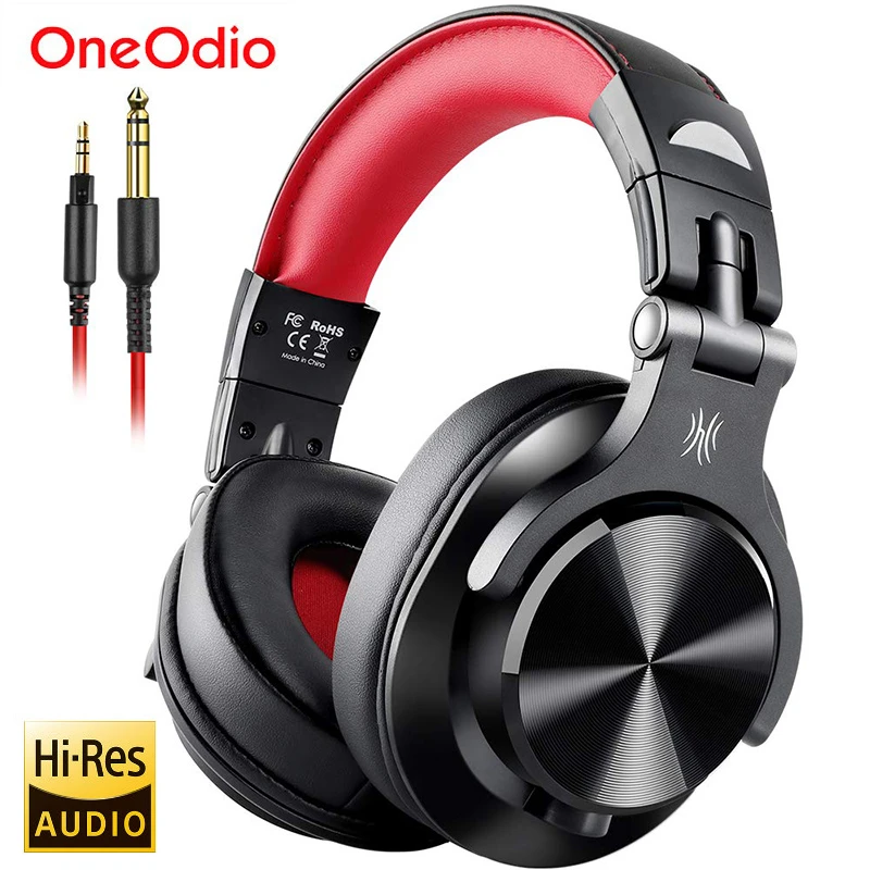 wireless headphones for tv Oneodio A71 Wired Over Ear Headphone With Mic Studio DJ Headphones Professional Monitor Recording & Mixing Headset For Gaming headphones with mic