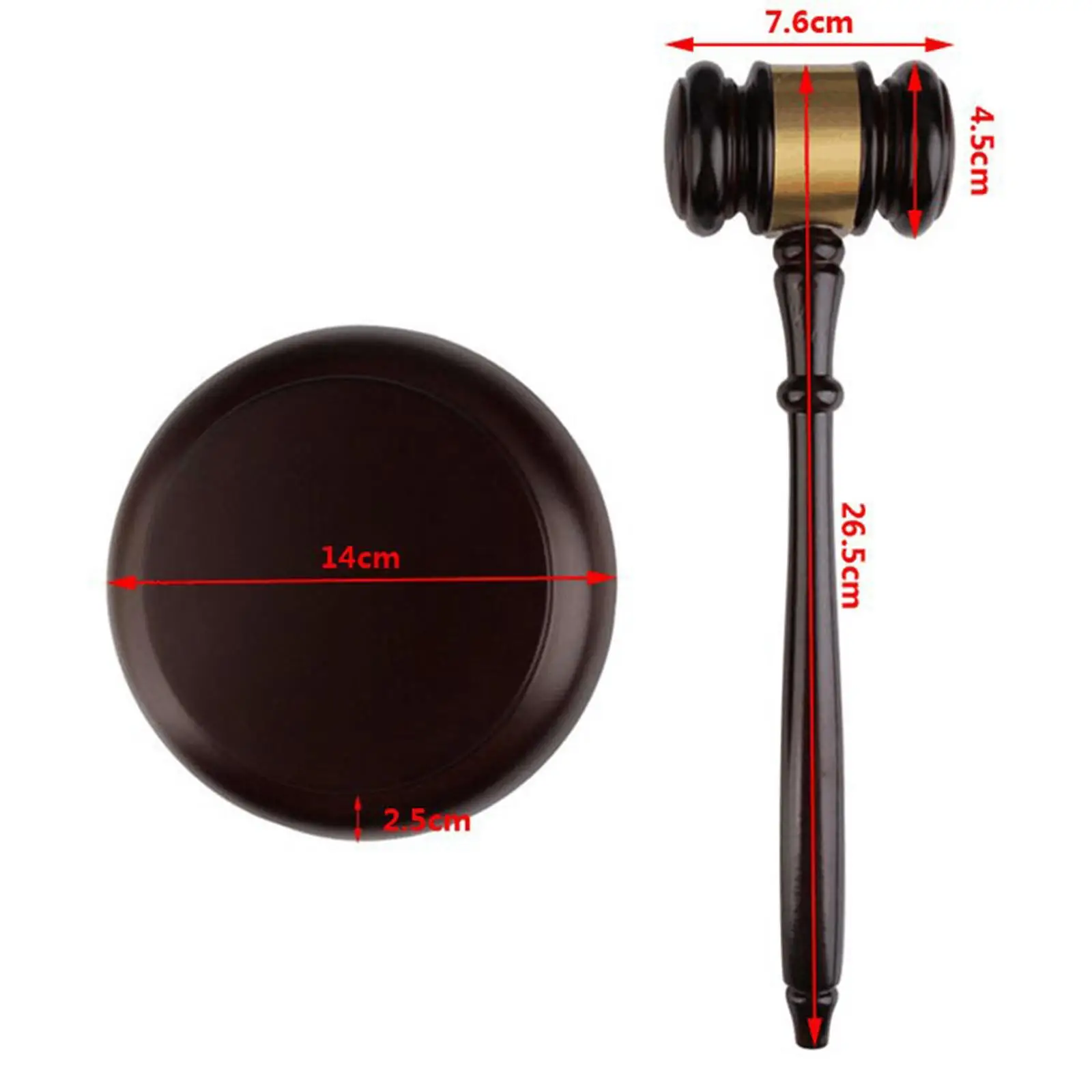 Wooden Mini Mallet Auction Hammer Gavel Decor Cosplay Props for Justice Gifts Auction 6
