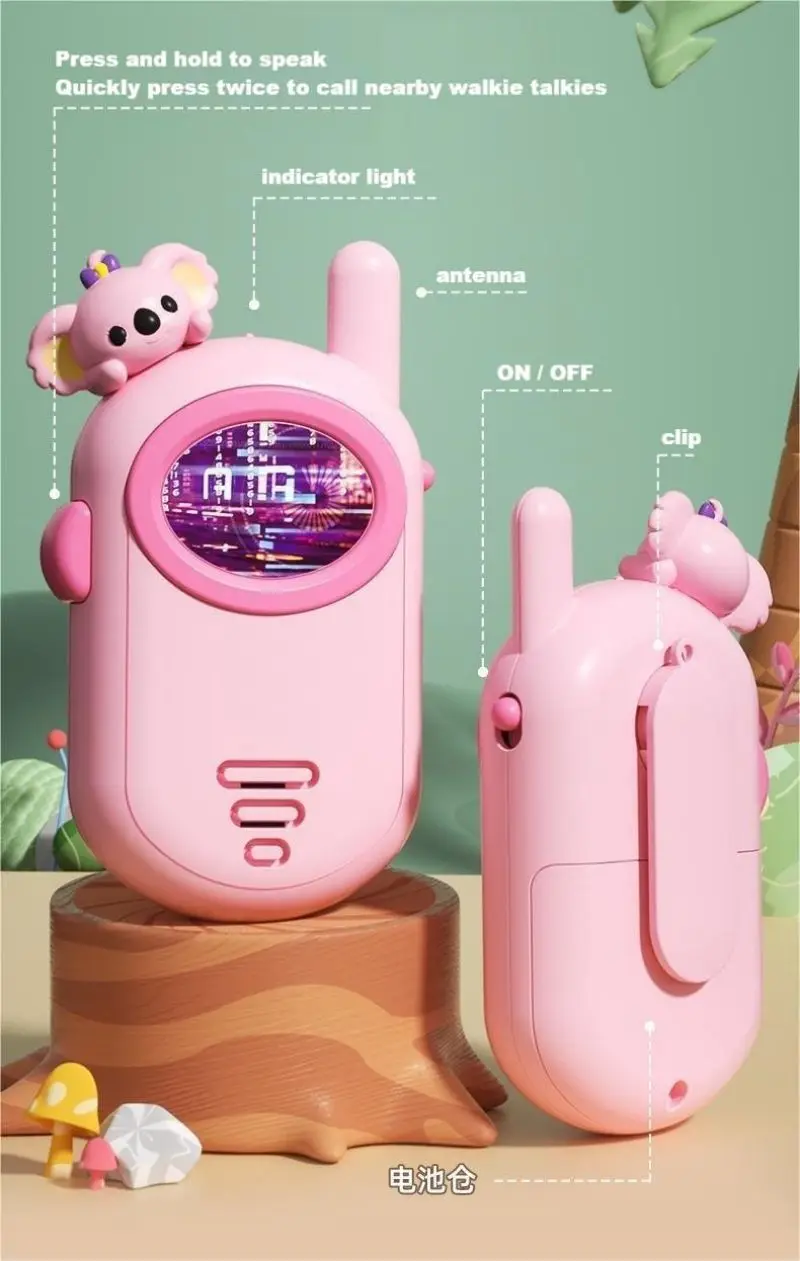양방향 라디오 워키토키, 무선 인터콤, 100M 통화, 부모-자녀 상호 작용 파티 장난감, 세트당 2 개