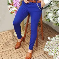 Men's Pants Smart Casual Fashion Men's Clothing Solid Pencil Pants Thin Mid Waist Jogger Casual Trousers Pants For Men Trousers - Image 2