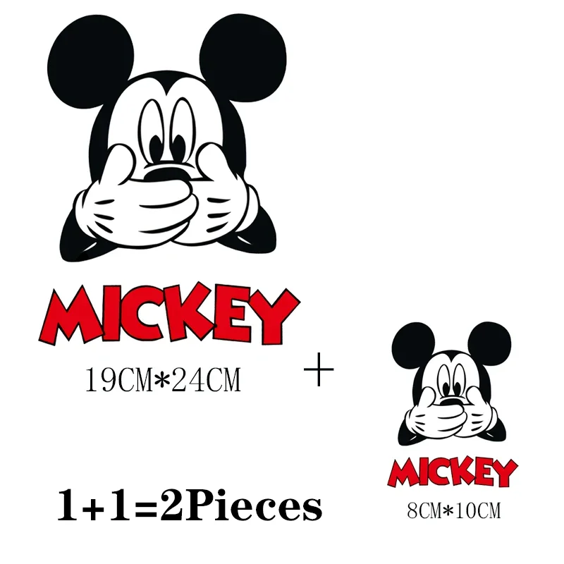 Disney Mickey Minnie Mouse Stickers Patches for Clothing Patch  Thermocollant Parches Termoadesivos Para Ropa Iron on Patches - AliExpress