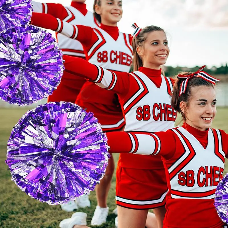 Competition Flower Handle Cheerleader Pom Poms Cheerleading Cheering Ball Decorator Club Sport Supplies