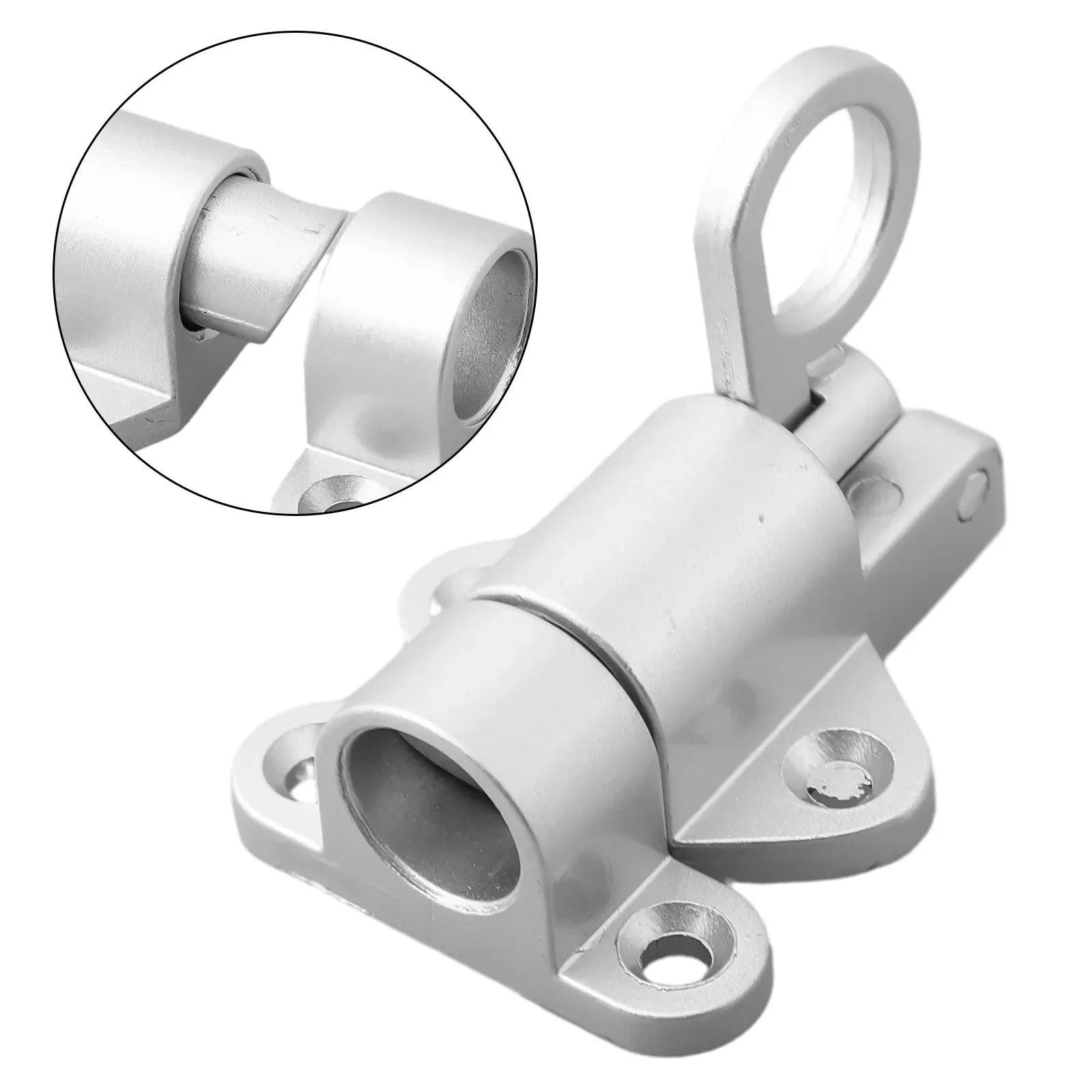 Description Picture 6 of itemDurable Latch Bolt Hasp High Quality Portable Practical Premium Pull Ring Bounce Self Lock Tool Brand New Useful