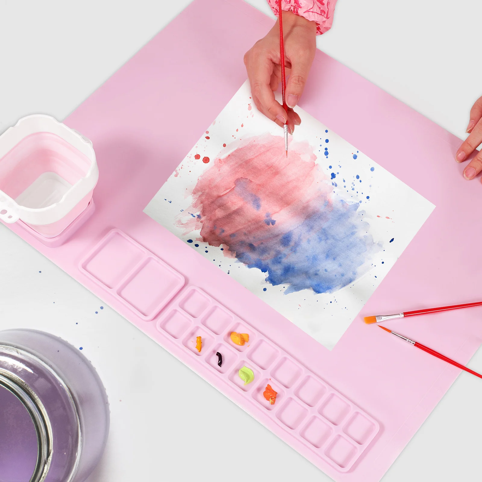 1 Set Craft Mat Water Painting Mat Silicone Painting Mat Coloring Mat Silicone Drawing Mat Kit Mats For Kids