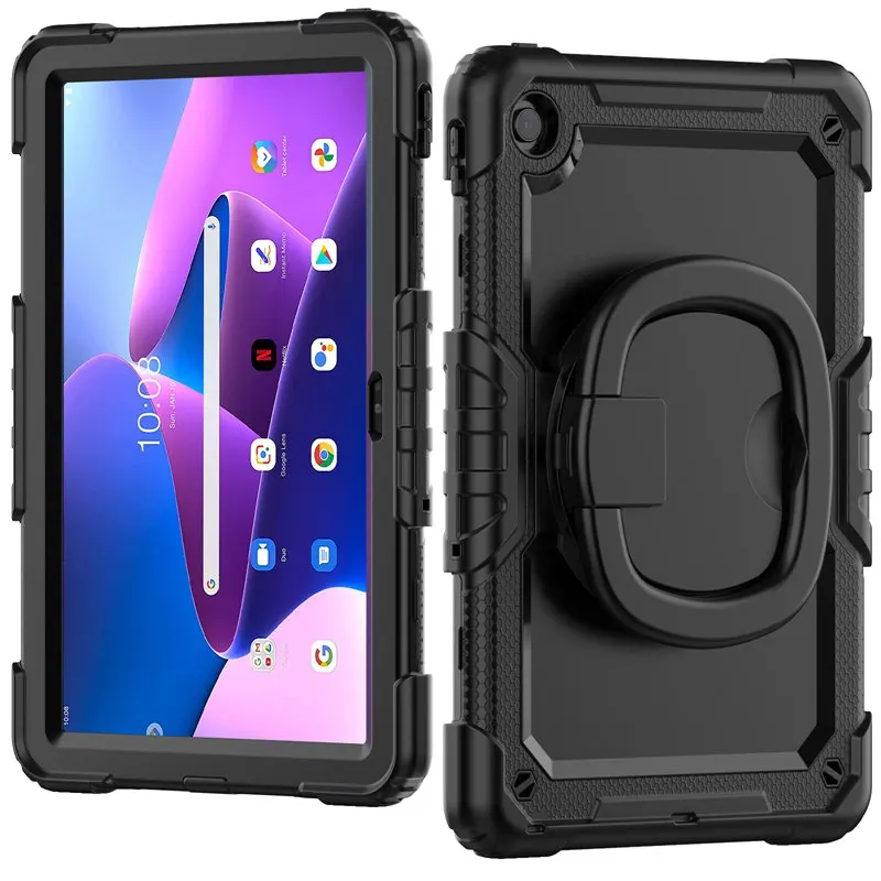 Housse Tablette Toproduits Etui Noir pour Lenovo Tab M10 Plus 10.6 Pouces  3e Gen (TB-125) 2022 avec Support Rotatif 360° [®]